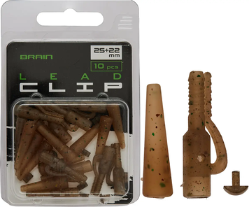 Безпечна кліпса Brain Lead Clip With Cone 25+22mm Camo (10 шт/уп) SGXA-CA02 БР-1858.25.06 фото