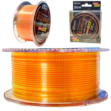 Ліска Fishing ROI Fluoro Double Color d=0.37 мм 15.8 кг 350 м кислотна помаранчево-зелена Л37-350-1 фото