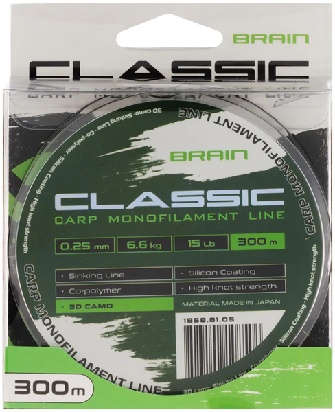 Леска Brain Classic Carp Line (3D camo) 300m 0.35mm 25lb 10.7kg ЛБК-8 фото