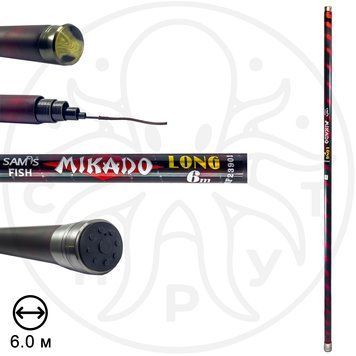 Маховое удилище карбон Mikado LONG 6м УП-18 фото