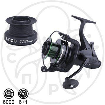 Котушка Fishing ROI Dynamic FR 6+1 6000 бейтр. + пласт. шпуля К6000-8 фото