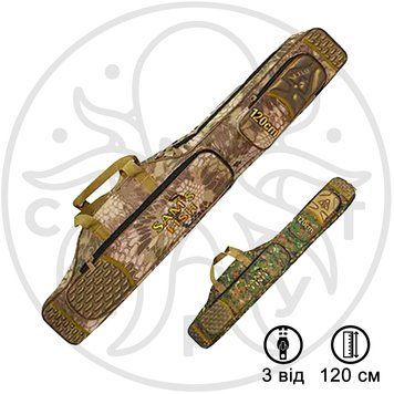 Чохол для спінінгів 1.2м на 3відд (хакі-піксель) ЧС3-120-1.1 фото
