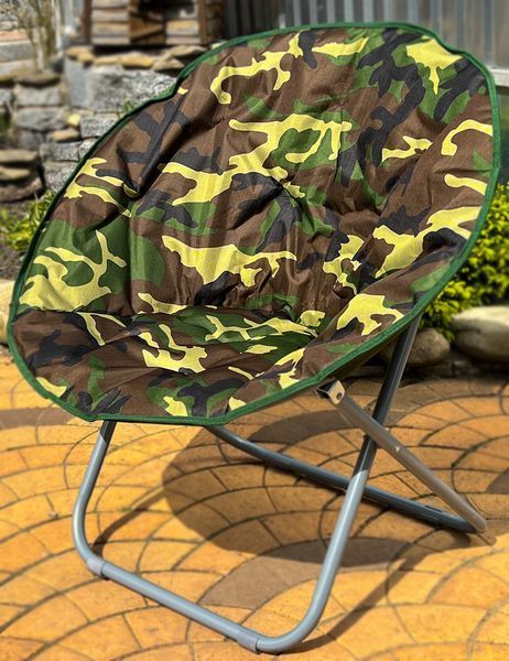 Кресло раскладное круглое "Камуфляж" d80см до 120кг РАК-7 фото