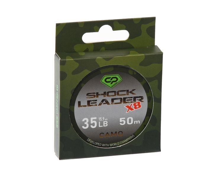 Шок-лидер Carp Pro Diamond Shock Leader Х8 Camo 50м 35lb (CP35-8-50) ФЛ-CP35-8-50 фото