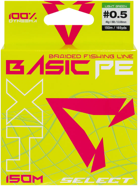 Шнур Select Basic PE Light Green 150m #0.6/0.10mm 10lb/4.8kg БР-1870.18.12 фото