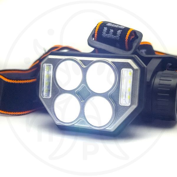 Ліхтар налобний 12 світлодіодів 1200 mAh 8.5х4.5х6 см SQ-814 ЕНФ-1200 фото