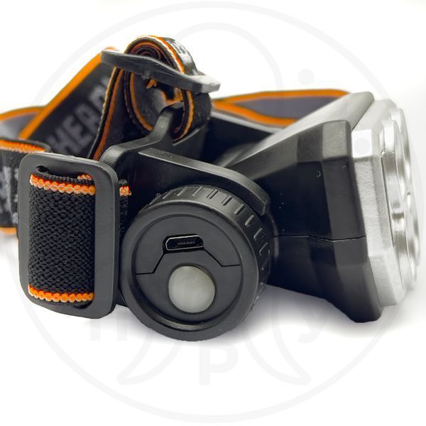 Ліхтар налобний 12 світлодіодів 1200 mAh 8.5х4.5х6 см SQ-814 ЕНФ-1200 фото