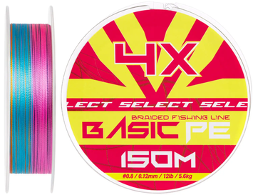 Шнур Select Basic PE Multicolor 150 м #1.5/0.18 мм 22 lb/9.9 кг ШС-14 фото