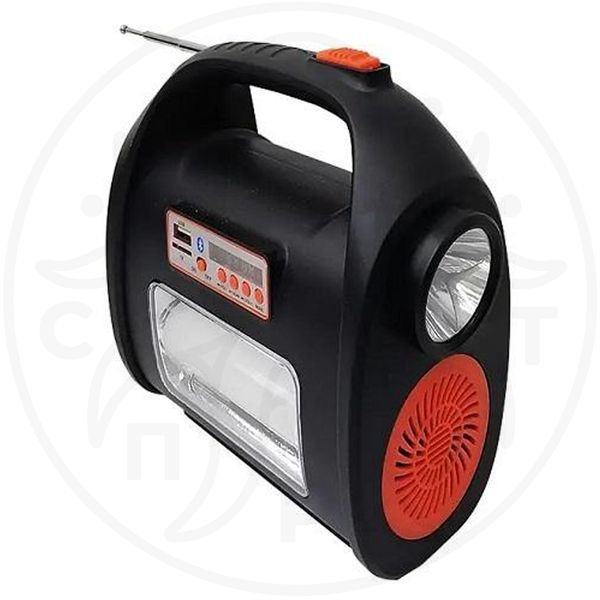 Ручний ліхтар Solar Light із сонячною батареєю 4V 9000mAh AT-9025B (ліхтар, радіо, mp3 bluetooth, павербанк, 3 лампочки) ЕРФ-9000 фото