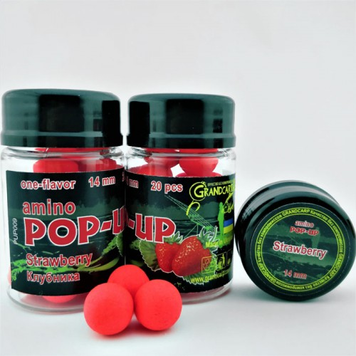 Аміно поп-апи Полуниця Amino POP-UPs Strawberry &Oslash;14 мм (20 шт.) ГК-PUP009 фото