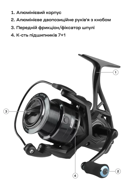 Котушка Brain Storm 5000 7+1BB К5000-14 фото
