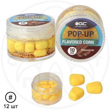 Силіконова кукурудза в діпі Шоколад GC Pop-Up Flavored 10мм (12шт) СКД-01.2 фото