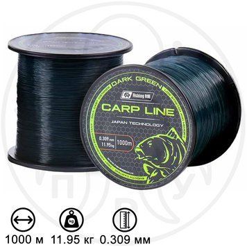 Лісочка Fishing ROI Dark Green Carp Line 0.309мм 11.95кг 1000м Л30-1000-4 фото